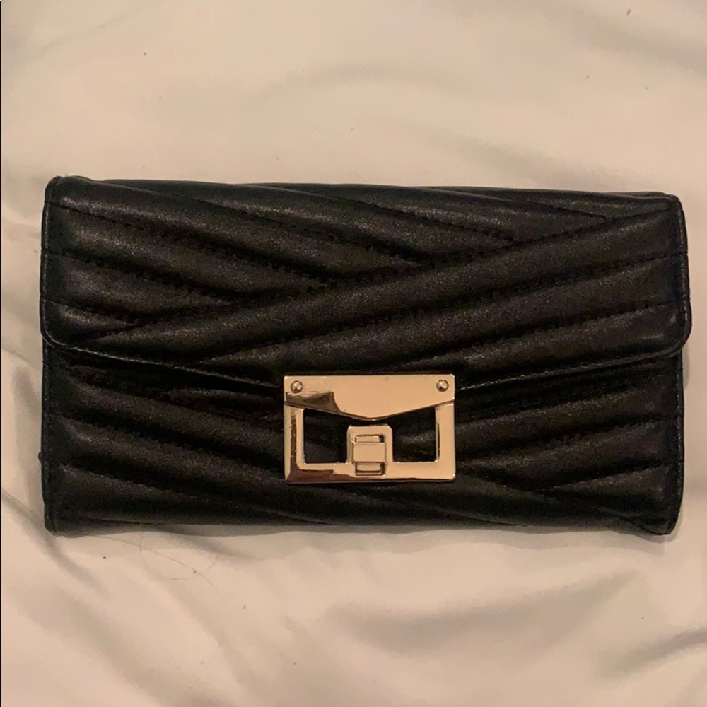 MMS beautiful black textured wallet clutch